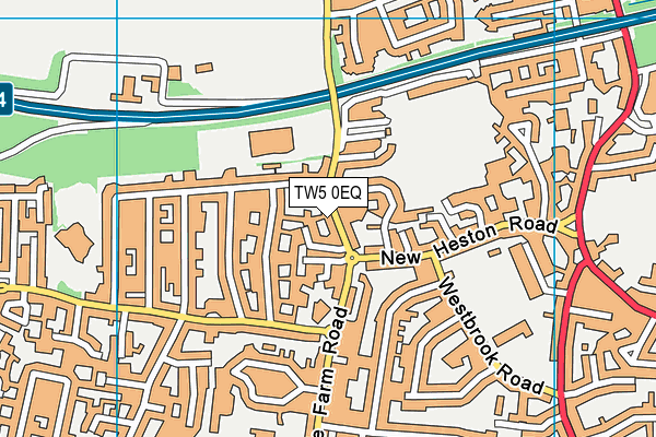 TW5 0EQ map - OS VectorMap District (Ordnance Survey)