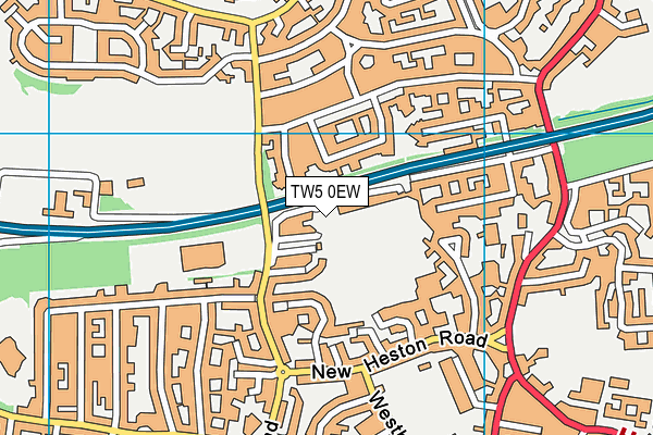 TW5 0EW map - OS VectorMap District (Ordnance Survey)