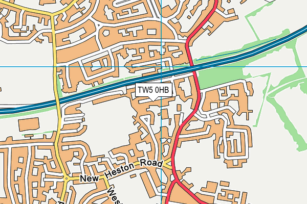 TW5 0HB map - OS VectorMap District (Ordnance Survey)