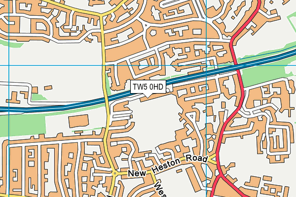 TW5 0HD map - OS VectorMap District (Ordnance Survey)