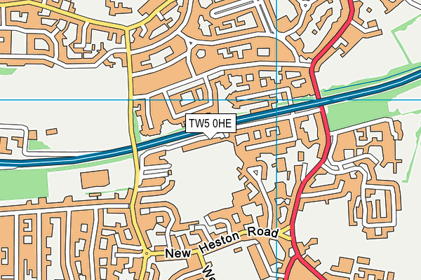 TW5 0HE map - OS VectorMap District (Ordnance Survey)