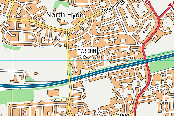TW5 0HN map - OS VectorMap District (Ordnance Survey)