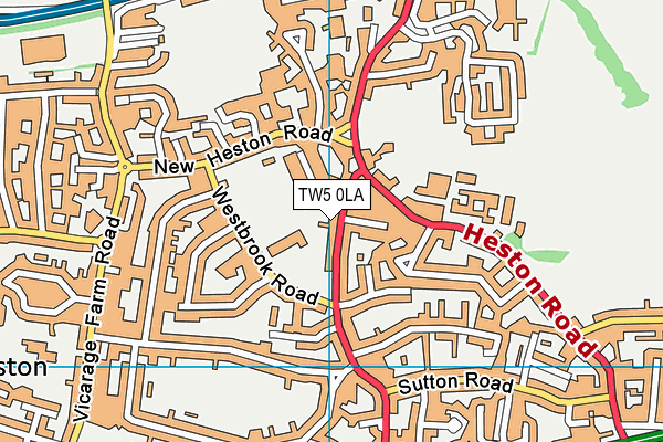 TW5 0LA map - OS VectorMap District (Ordnance Survey)