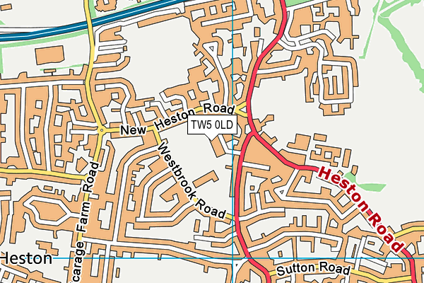 TW5 0LD map - OS VectorMap District (Ordnance Survey)