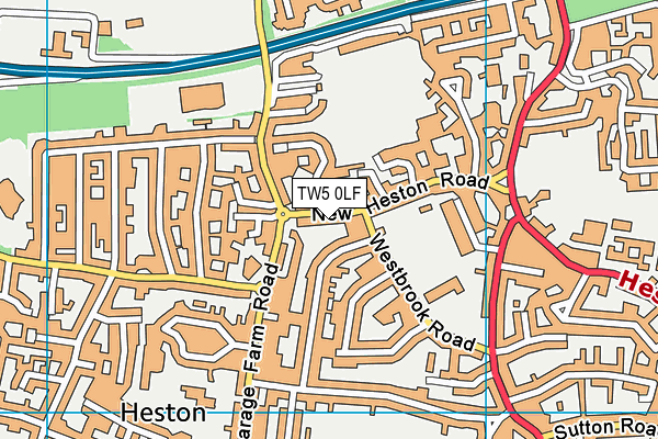 TW5 0LF map - OS VectorMap District (Ordnance Survey)