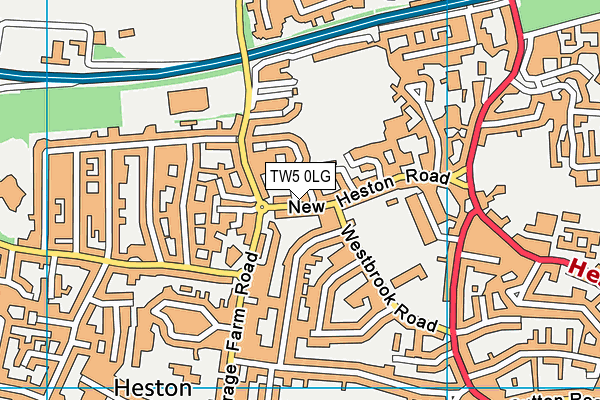 TW5 0LG map - OS VectorMap District (Ordnance Survey)