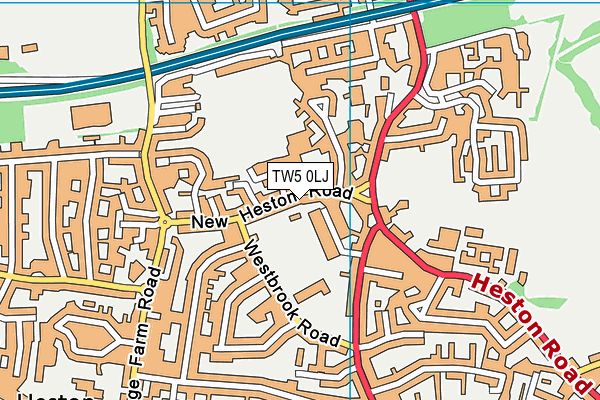 Tarbiyyah Secondary School for Boys map (TW5 0LJ) - OS VectorMap District (Ordnance Survey)