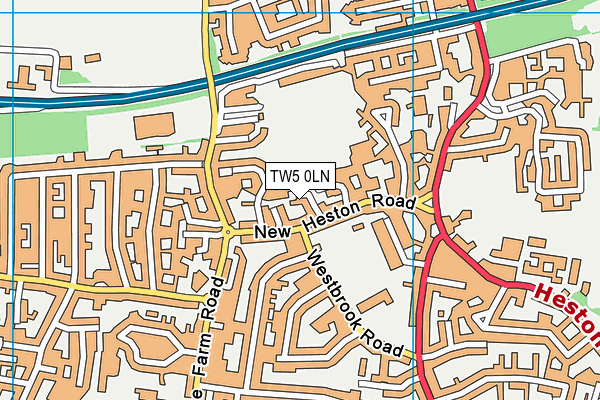 TW5 0LN map - OS VectorMap District (Ordnance Survey)