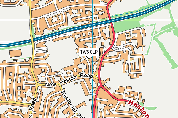 TW5 0LP map - OS VectorMap District (Ordnance Survey)
