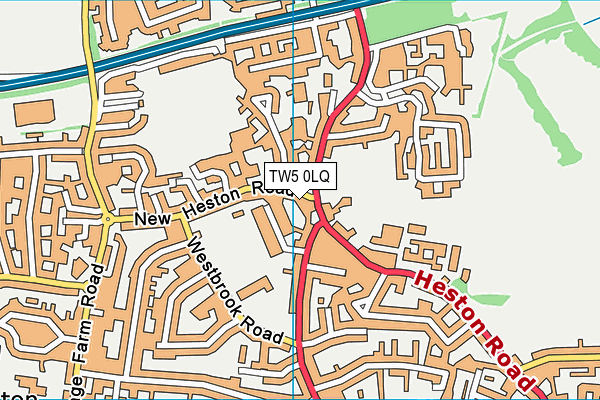 TW5 0LQ map - OS VectorMap District (Ordnance Survey)