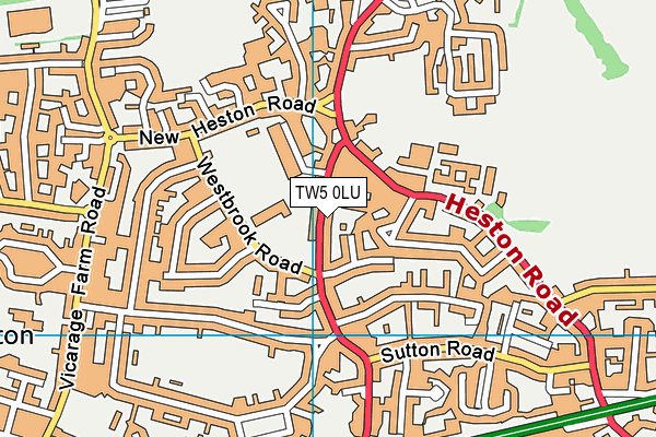 TW5 0LU map - OS VectorMap District (Ordnance Survey)