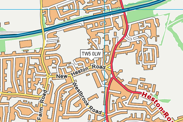 Heston Pool And Fitness map (TW5 0LW) - OS VectorMap District (Ordnance Survey)