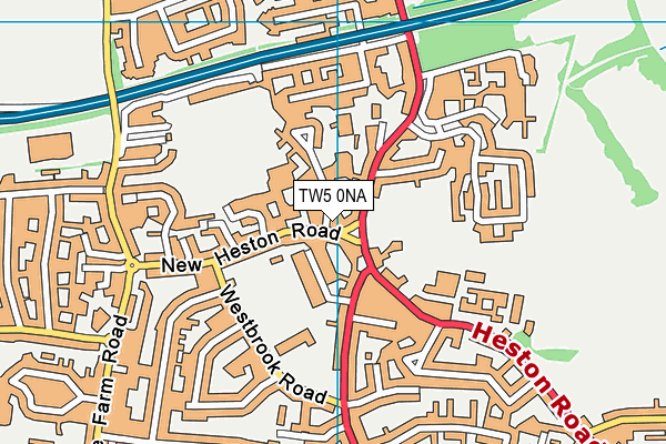 TW5 0NA map - OS VectorMap District (Ordnance Survey)