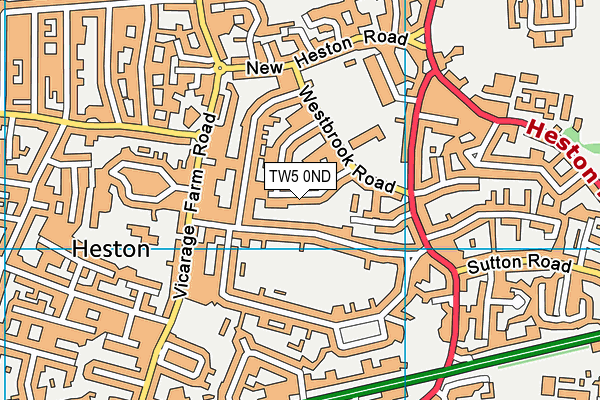 TW5 0ND map - OS VectorMap District (Ordnance Survey)