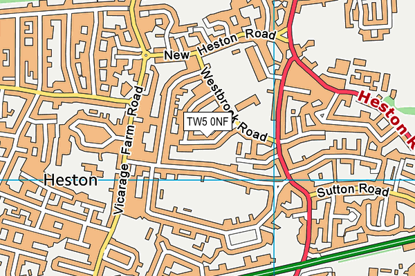 TW5 0NF map - OS VectorMap District (Ordnance Survey)