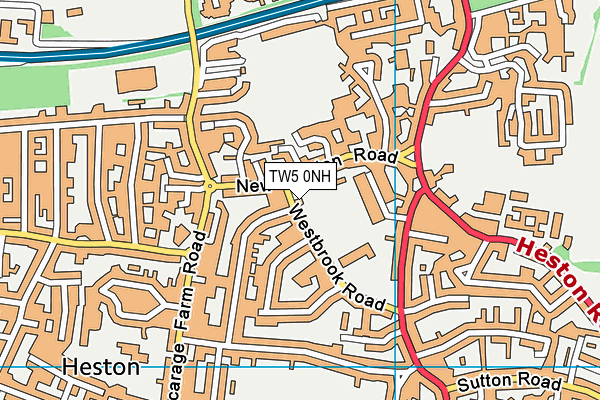 TW5 0NH map - OS VectorMap District (Ordnance Survey)