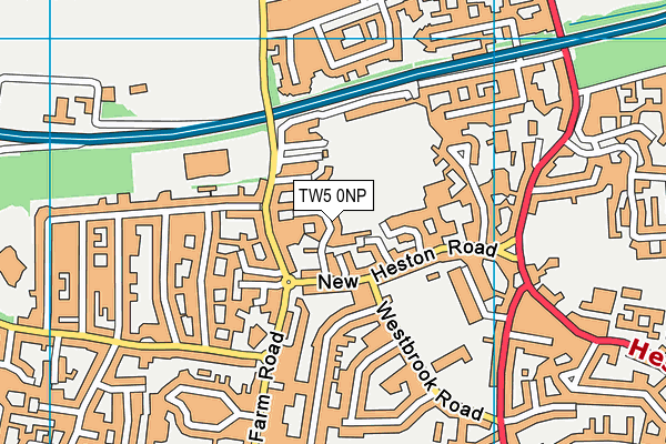 TW5 0NP map - OS VectorMap District (Ordnance Survey)