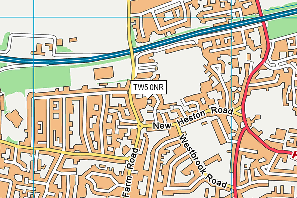 TW5 0NR map - OS VectorMap District (Ordnance Survey)