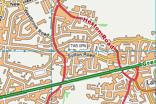 TW5 0PN map - OS VectorMap District (Ordnance Survey)