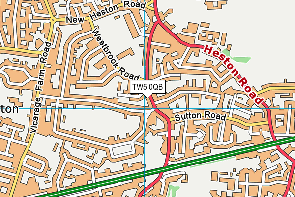 TW5 0QB map - OS VectorMap District (Ordnance Survey)