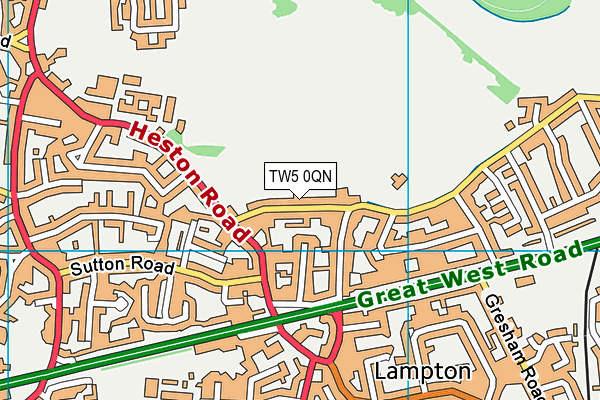 TW5 0QN map - OS VectorMap District (Ordnance Survey)