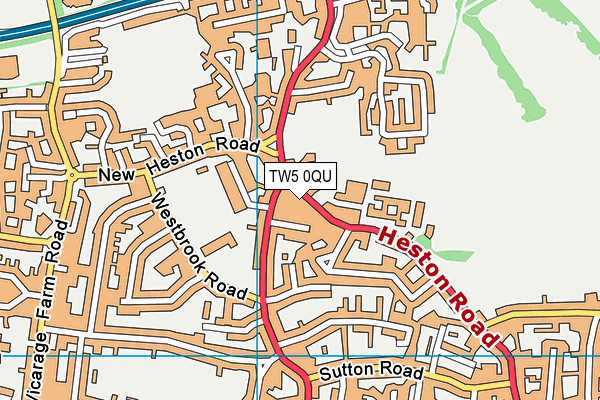 TW5 0QU map - OS VectorMap District (Ordnance Survey)