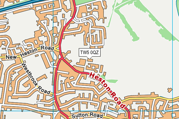 TW5 0QZ map - OS VectorMap District (Ordnance Survey)