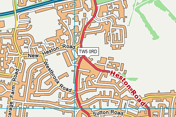 TW5 0RD map - OS VectorMap District (Ordnance Survey)