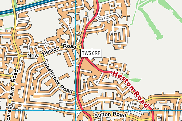 TW5 0RF map - OS VectorMap District (Ordnance Survey)