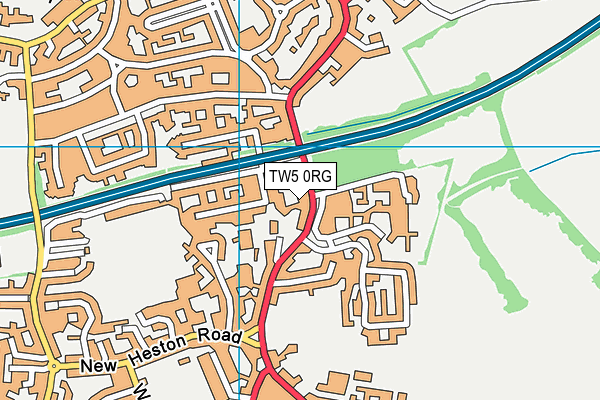 TW5 0RG map - OS VectorMap District (Ordnance Survey)