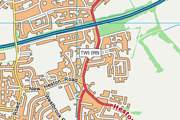 TW5 0RN map - OS VectorMap District (Ordnance Survey)