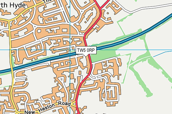 TW5 0RP map - OS VectorMap District (Ordnance Survey)