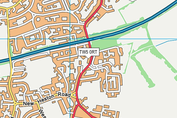 TW5 0RT map - OS VectorMap District (Ordnance Survey)