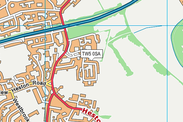 TW5 0SA map - OS VectorMap District (Ordnance Survey)