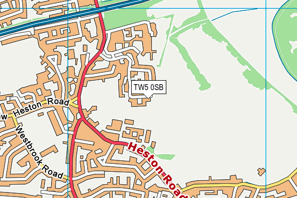 TW5 0SB map - OS VectorMap District (Ordnance Survey)