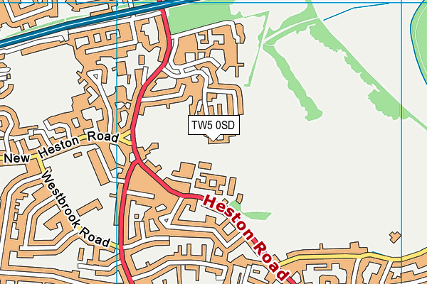 TW5 0SD map - OS VectorMap District (Ordnance Survey)