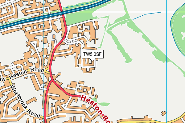 TW5 0SF map - OS VectorMap District (Ordnance Survey)