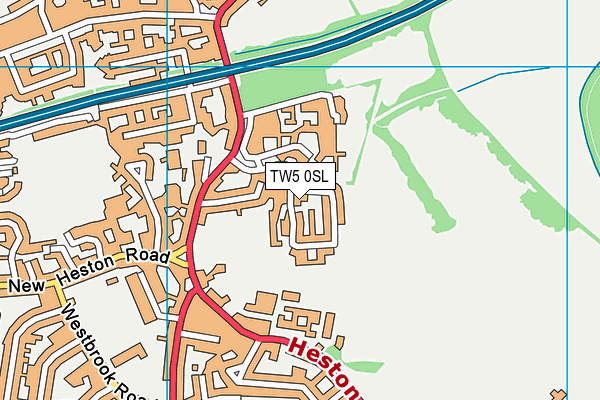 TW5 0SL map - OS VectorMap District (Ordnance Survey)