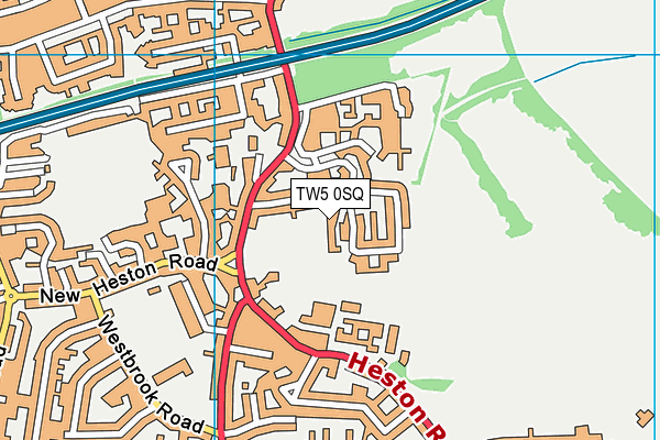 TW5 0SQ map - OS VectorMap District (Ordnance Survey)