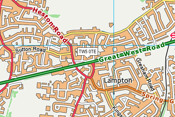 TW5 0TE map - OS VectorMap District (Ordnance Survey)