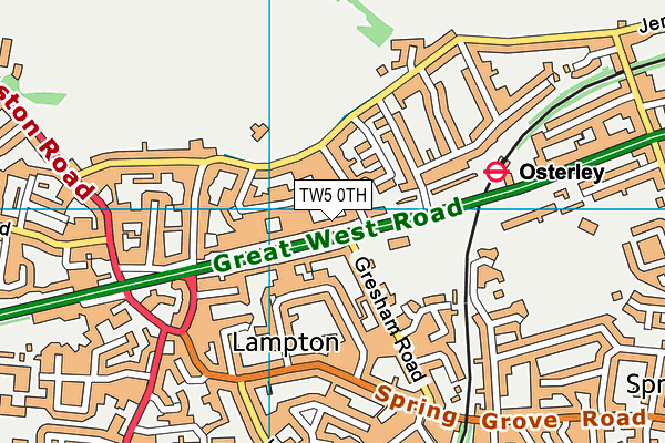 TW5 0TH map - OS VectorMap District (Ordnance Survey)