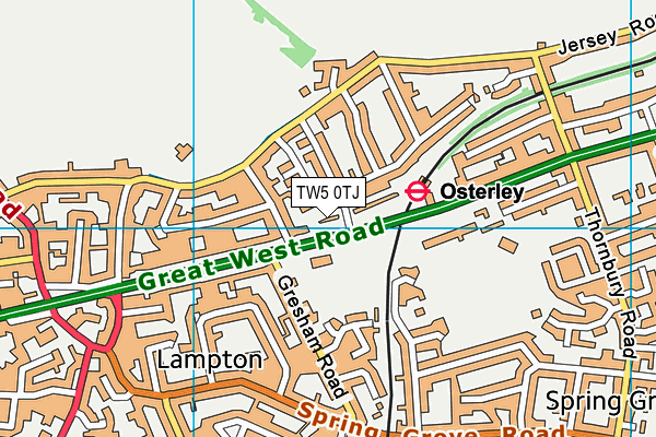 TW5 0TJ map - OS VectorMap District (Ordnance Survey)