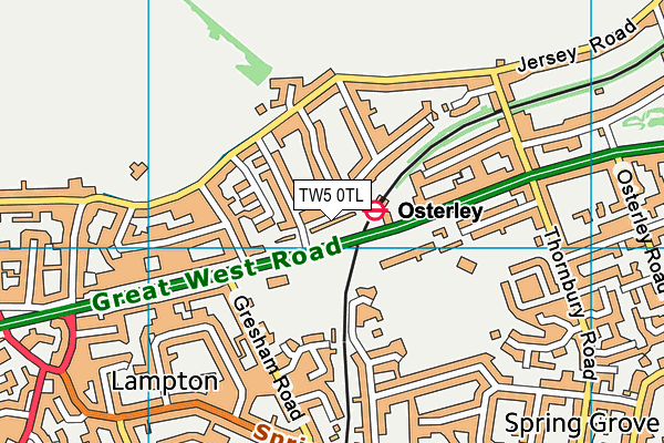 TW5 0TL map - OS VectorMap District (Ordnance Survey)