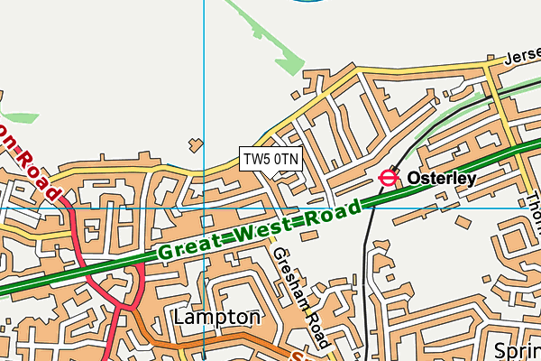 TW5 0TN map - OS VectorMap District (Ordnance Survey)