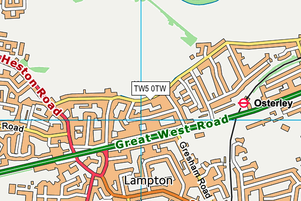 TW5 0TW map - OS VectorMap District (Ordnance Survey)