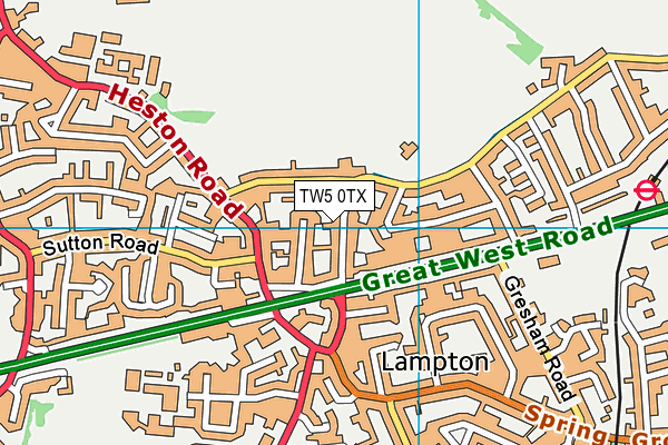 TW5 0TX map - OS VectorMap District (Ordnance Survey)