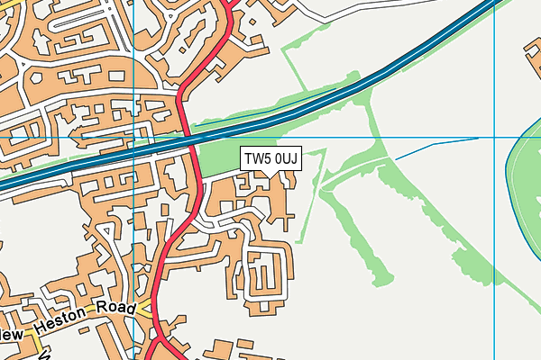 TW5 0UJ map - OS VectorMap District (Ordnance Survey)