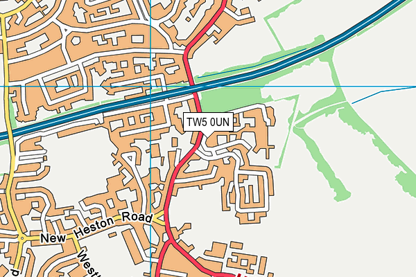 TW5 0UN map - OS VectorMap District (Ordnance Survey)