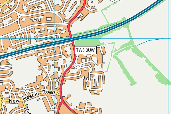 TW5 0UW map - OS VectorMap District (Ordnance Survey)