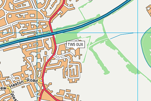 TW5 0UX map - OS VectorMap District (Ordnance Survey)